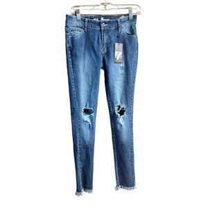 Fil Womans distressed, fringe Hem  jeans Sz Size 5 NWT
